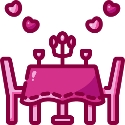 Romantic dinner icon