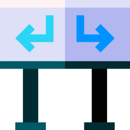 Directional sign icon