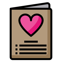 Wedding card icon