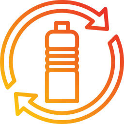 riciclare la bottiglia icona