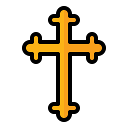 Christian cross icon