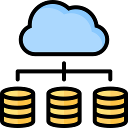 banca dati sulla nuvola icona