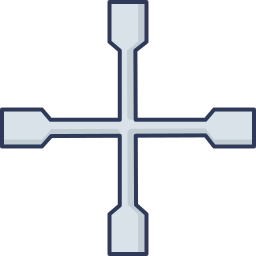 clé en croix Icône