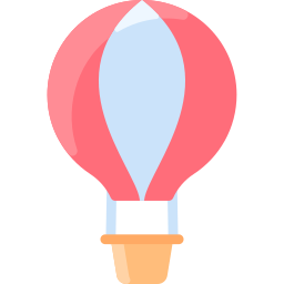 Hot air balloon icon