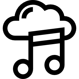 nuage de musique Icône