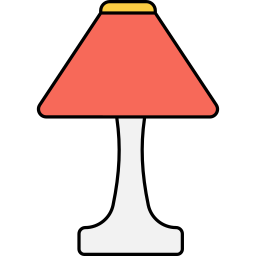 lámpara de mesa icono