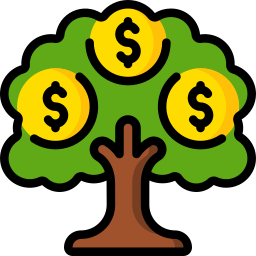 Árbol del dinero icono