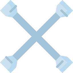 Cross wrench icon