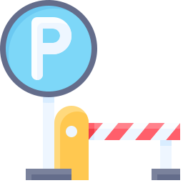 barrera de estacionamiento icono
