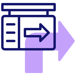 panneau directionnel Icône