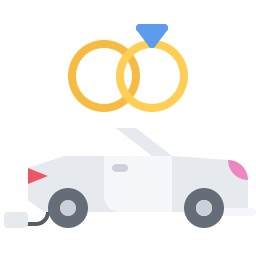 Wedding car icon