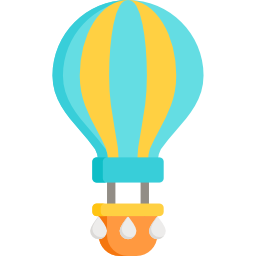 Hot air balloon icon