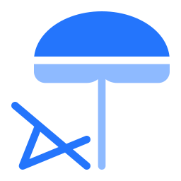 Beach umbrella icon