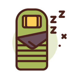 bolsa de dormir icono