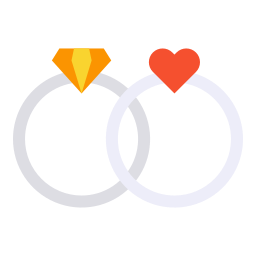 Wedding rings icon