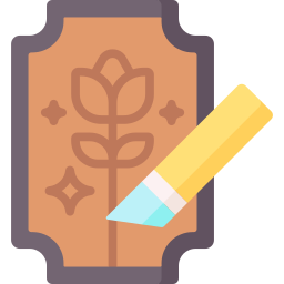 Wood carving icon