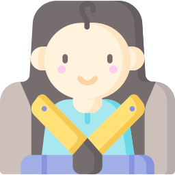 Baby car seat icon