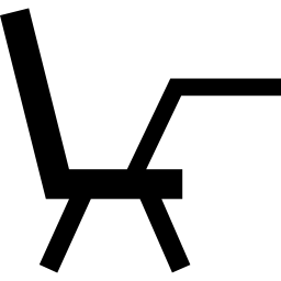 School student chair side view icon