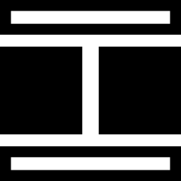 simbolo dell'interfaccia di progettazione del layout a due colonne icona