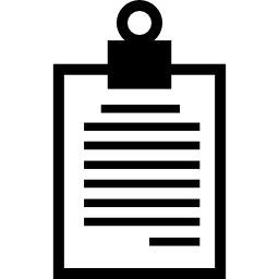 paperclip met tekstregels icoon