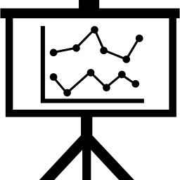 Whiteboard with graphics icon