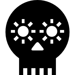 Artisanal skull of Mexico icon
