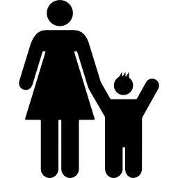 moeder met zoon icoon
