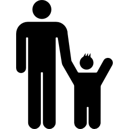padre con hijo icono