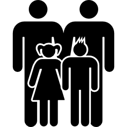 casal de homens com filhos Ícone