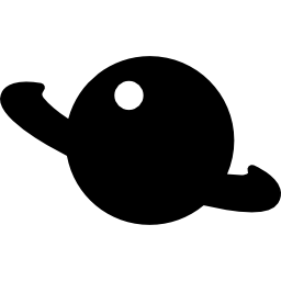 Saturn planet shape icon