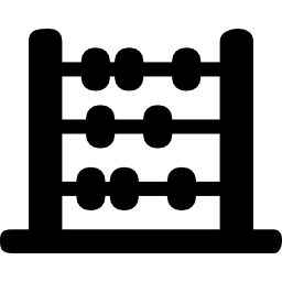 Abacus silhouette icon