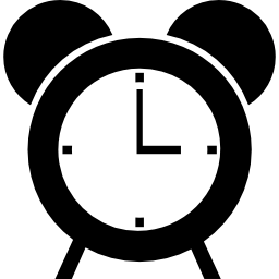 Circular alarm clock tool icon