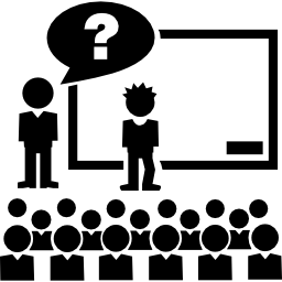 pytanie nauczyciela do klasy ikona