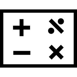 Mathematics symbols board icon