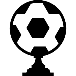copa de fútbol con balón icono