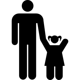 padre con figlia icona