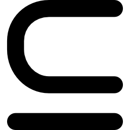 É um subconjunto de símbolo matemático Ícone