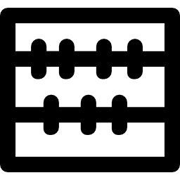 abacus wiskunde tool icoon