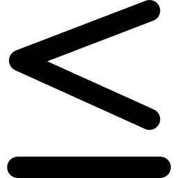 jest mniejszy lub równy symbolowi matematycznemu ikona