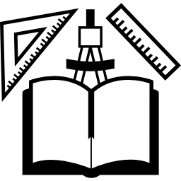 Book and mathematics materials icon