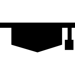Graduation cap silhouette icon
