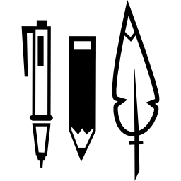 Pen pencil an feather icon