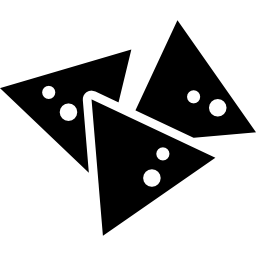 frittata di mais totopos cibo di forma triangolare tipico del messico icona
