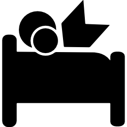 Mother and father in bed icon