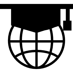Graduate on geography icon