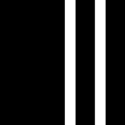 layout da coluna com barras laterais direitas Ícone