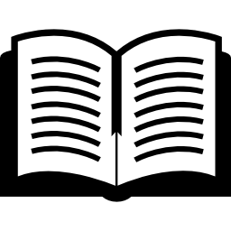 Open book top view icon