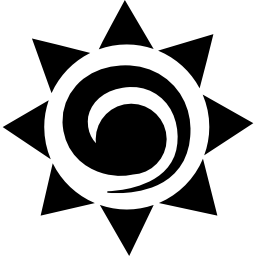 símbolo mexicano del sol icono