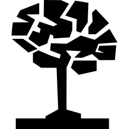 símbolo conceitual do cérebro da árvore Ícone