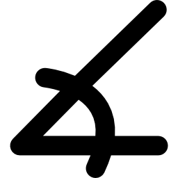 Angle of acute shape icon